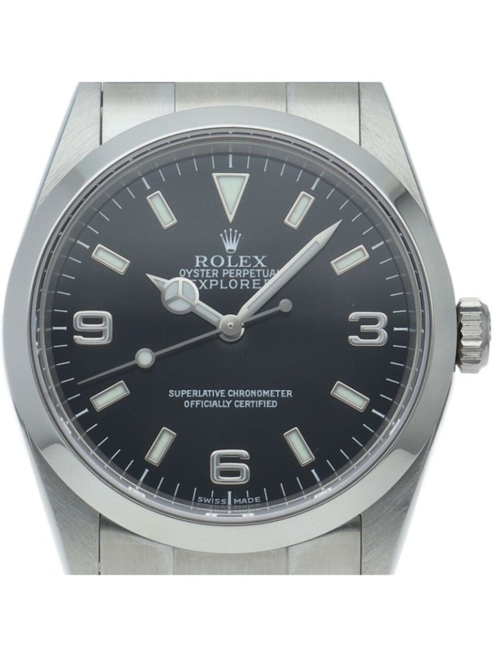 Rolex SS Watch Black Polished